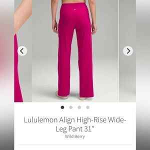 Lululemon Women’s Align High-Rise Wide-Leg Pants, Size 6